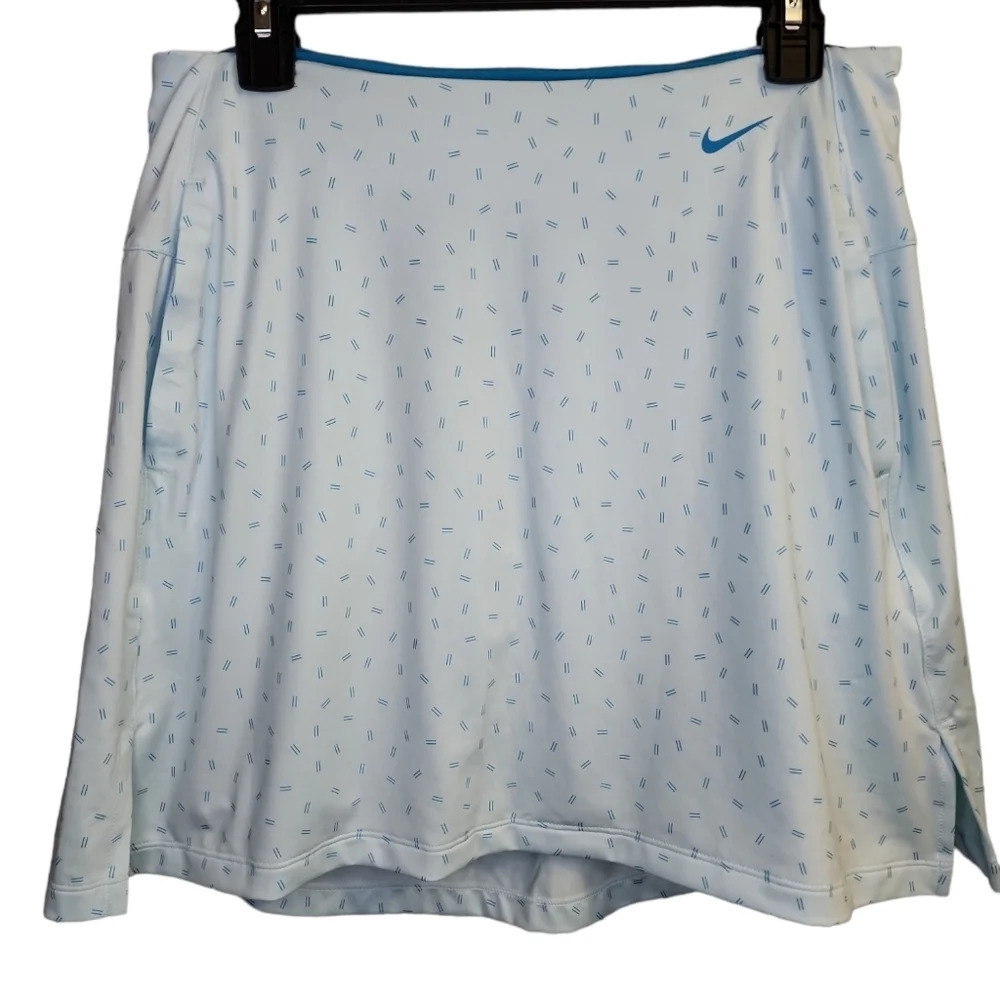 NWT Nike Golf Skirt Skort Size Medium Women's Dri-Fit UV Victory Printed Blue